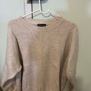 Magic Knit Women's Cream Crew Neck Sweater